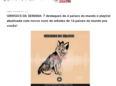 Playlist: Hominis Canidae – GRINGOS DA SEMANA