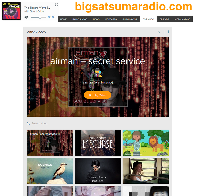 ＂geheimer service＂ music video at Big Satsuma Radio